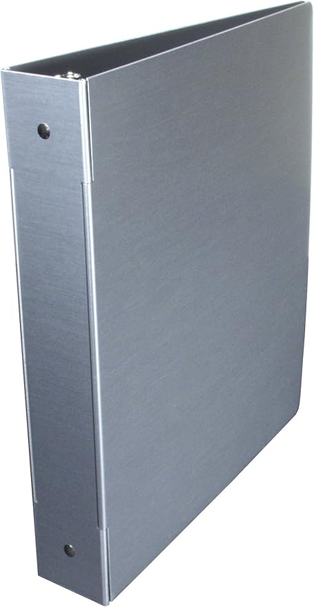 Saunders Aluminum Ring Binder, 1.5 Inch, Wrap-Around, Letter, Silver | Holds 150-200 Sheets, 60% Recycled-Content Aluminum, Oversized 8.5x12 Hardcover, Pocket-Free, Heavy-Duty Hinges, Made in USA