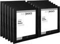 Just Basics Round-Ring View Binder, 1/2" Rings, 61% Recycled, Black, Pack of 12 Binders