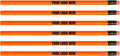 Custom Round Neon Pencil. Promotional Personalized Imprinted Round Pencils. Custom Printed Name/Business/Event Information (Neon Orange, 500 Count, Pack of 1)