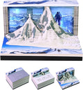 3D Time Piece Calendar, 2027 Desk Calendar With LED Light, 3d Tree Memo Pad Creative Desk Calendar, Christmas Gift for Colleague Friend, Desktop Decoration (Mount Everest)