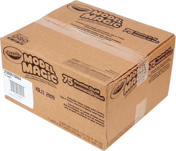 Crayola Model Magic - White (75ct), 1oz Modeling Air Dry Clay Alternative, Teacher Classroom Must Haves, Bulk School Supplies for Kids, 3+ | Teacher Classroom Must Haves, Bulk School Supplies for Kids, Arts & Crafts for Kids, Ages 3+