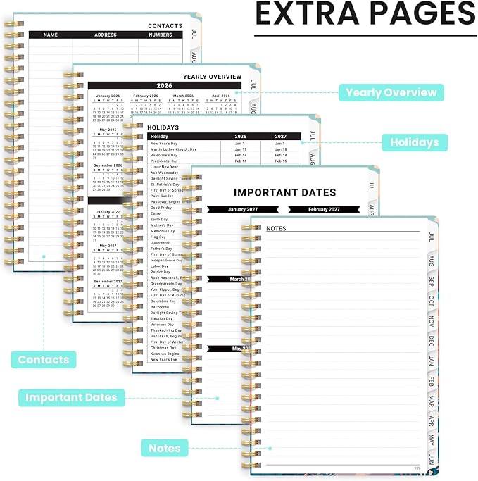 ZOTIA Planner 2026-2027 Weekly & Monthly Calendar Planner Jul 2026-Jun 2027