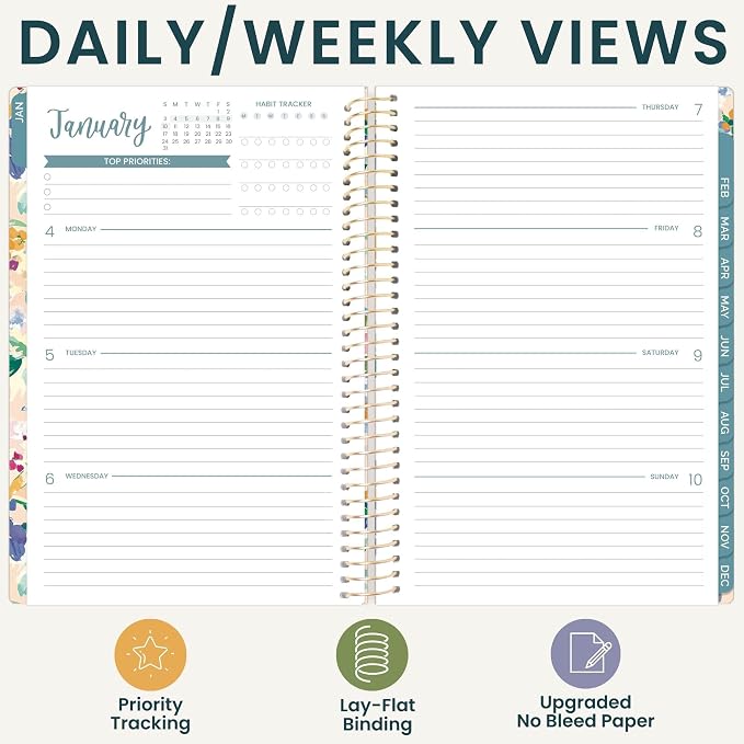 bloom daily planners 2027 Planner (January - December 2027) - Weekly & Monthly Softcover Planner for Women - Calendar Year Inspirational Agenda Book with Stickers - 5.5" x 8.25" - Morning Song