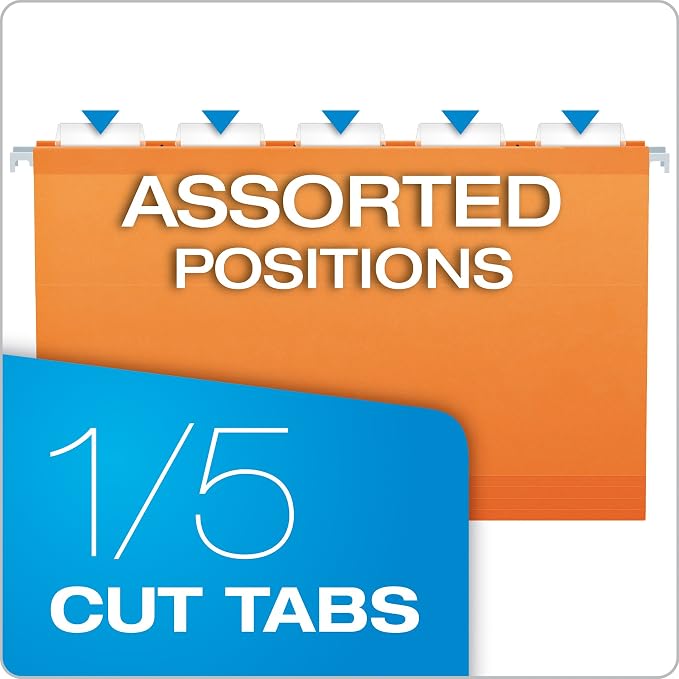 Pendaflex Hanging File Folders, Legal Size, Orange (PFX415315ORA) (Pack of 2)