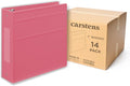 Carstens 3-Inch Heavy Duty 3-Ring Binder - Side Opening, Bubblegum Pink, Durable Plastic, Precision No-Gap Rings, Waterproof Cover, No Pockets, Holds 400 Letter Sheets, BPA-Free, Made in USA (1708-3R)