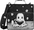 Halloween Ghost Binder Bag 3 Ring Zipper with Handle Shoulder Strap | for School Work Office Organizer Storage Case