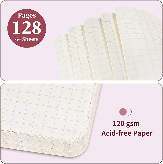 Graph Grid Paper Notebook/Journal - Classic Journal/Notebook, 5.3" x 8.26"