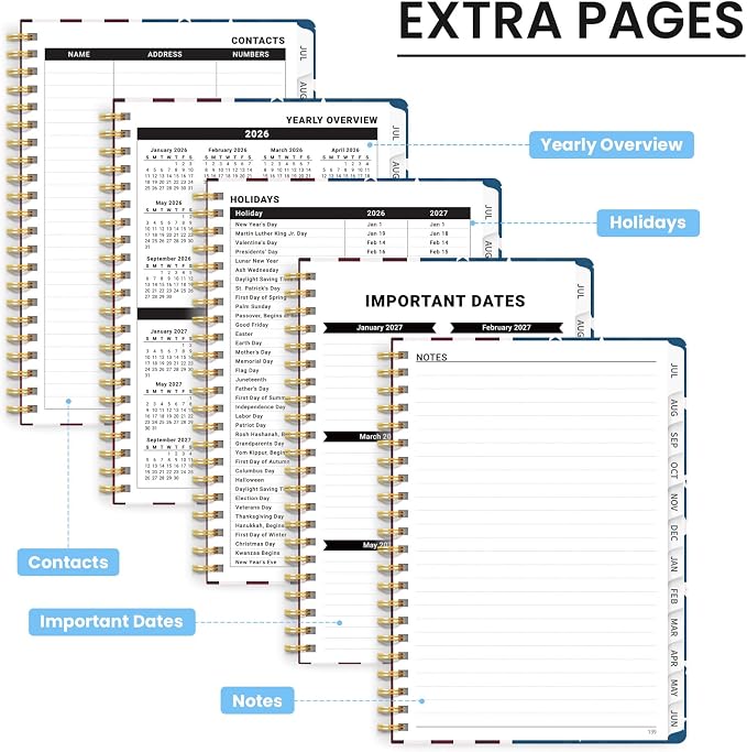 ZOTIA Planner 2026-2027, Jul 2026-Jun 2027 Weekly & Monthly Calendar