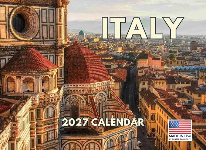 Italy Calendar 2027 Italian Gifts Monthly Wall Calender 12 Month