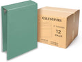 Carstens 3-Inch Heavy Duty 3-Ring Binder - Top Opening, Mint, Durable Plastic, No-Gap Rings, Waterproof Cover, No Pockets, Holds 400 US Letter Sheets, BPA-Free, Made in USA (1758-3R), Case of 12