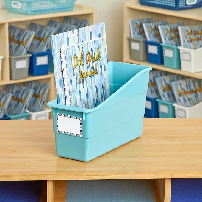 Really Good Stuff Durable Book & Binder Holder, 6-Pack, Water