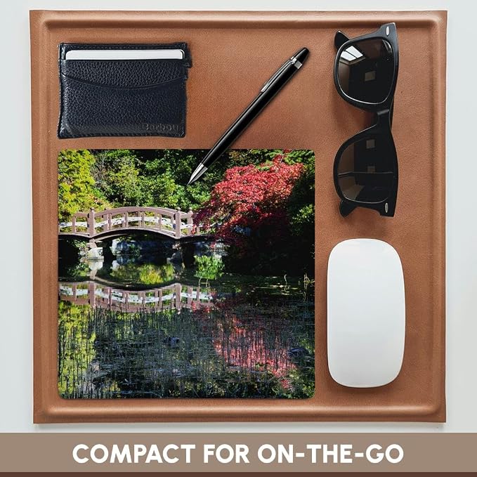 3dRose Desk Organization Mouse Pad, British Columbia, Victoria, Autumn, Maple Trees - CN02 TEG0118 - Terry Eggers, 8" x 8" (mp_135205_1)
