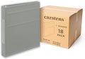 Carstens 1-Inch Heavy Duty 3-Ring Binder - Side Opening, Ash Gray, Durable Plastic, No-Gap Rings, Waterproof Cover, No Pockets, Holds 125 US Letter Sheets, BPA-Free, Made in USA (8702-3R), Case of 18