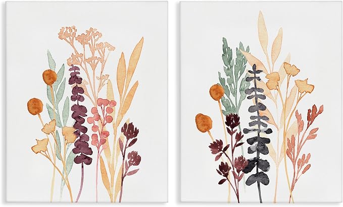 Woodland Botanical Herb Sprigs, 16 x 20 Inch Canvas Wall Art Set | Stupell Industries · By Annie Warren · Ready to hang · Charming cottage style for any room · Made in USA