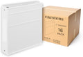 Carstens 2-Inch Heavy Duty 3-Ring Binder - Side Opening, White, Durable Plastic, No-Gap Rings, Waterproof Covers, No Pockets, Holds 300 Letter-Sized Sheets, BPA-Free, Made in USA (2846-3R), Case of 16