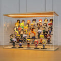 LANSCOERY LED Lighted Acrylic Display Case, 6 Tier Display Box for Collectibles and Action Figures, Clear Dustproof Organizer with Wooden Base – 22.8x11.9x14.7inch