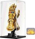 KOLIPI Acrylic Display Case for Collectibles, Clear Box 7.5x6.3x14.2 in | Plexiglass Box for Lego Infinity Gauntlet 76191 Nano Gauntlet 76223, Dustproof Protection, Stable and Stackable