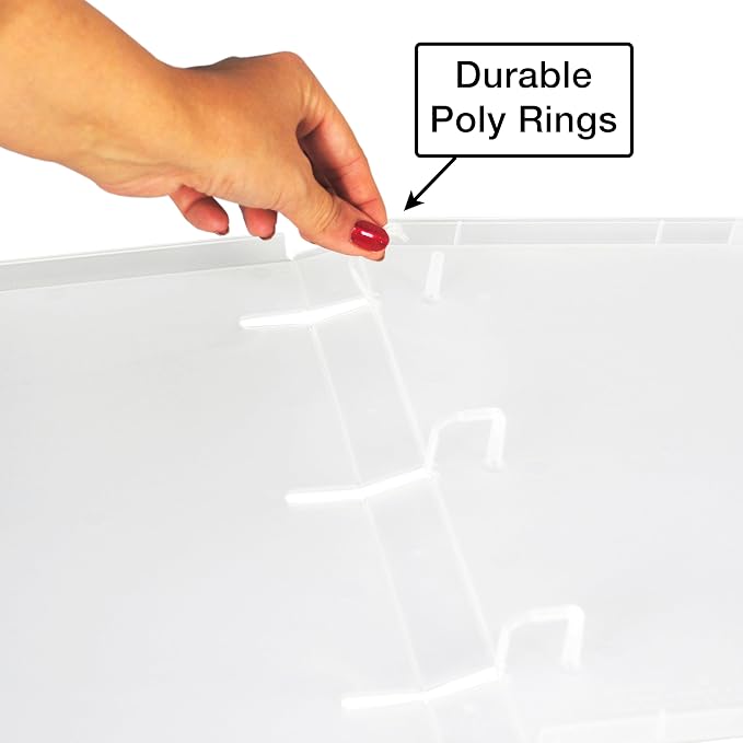 UniKeep 3 Ring View Binder - Binder Case is Fully Enclosed - Available in White, Clear, or Black and in Different Spine Sizes (Pack of 3, Clear, 1.0 Inch)