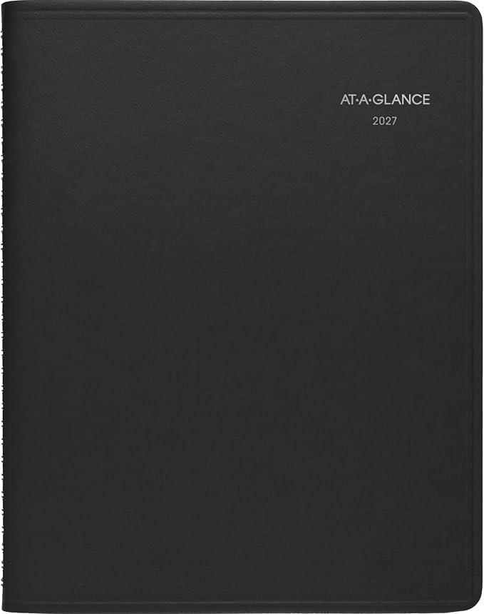 AT-A-GLANCE 2027 Planner, Monthly, 8.25" x 11", QuickNotes, Black (76060527)