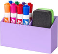BEYGORM Magnetic Dry Erase Marker Holder for Whiteboard,Non-slip Acrylic Magnet Pen Holder for Fridge Refrigerator,Locker Organizer for Work,Locker Accessories,Pencil Cup for Desk(Purple)