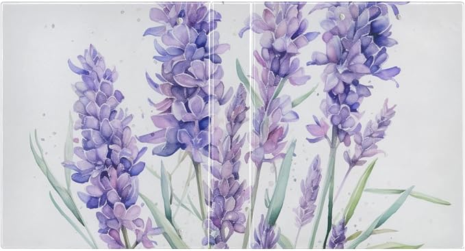 3 Ring Binder Purple Lavender Flower C 1.5 inch Binders Three Ring Binders with Clipboard Fit 8.5'' x 11'' Paper 3 Interior PVC Clear Pockets for Office Supplies