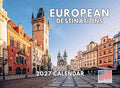 Europe Calendar 2027 European Destinations Travel Monthly Wall Calender 12 Month