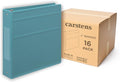 Carstens 2-Inch Heavy Duty 3-Ring Binder - Side Opening, Powder Blue, Durable Plastic, No-Gap Rings, Waterproof Cover No Pockets, Holds 300 US Letter Sheets, BPA-Free, Made in USA (2824-3R) Case of 16