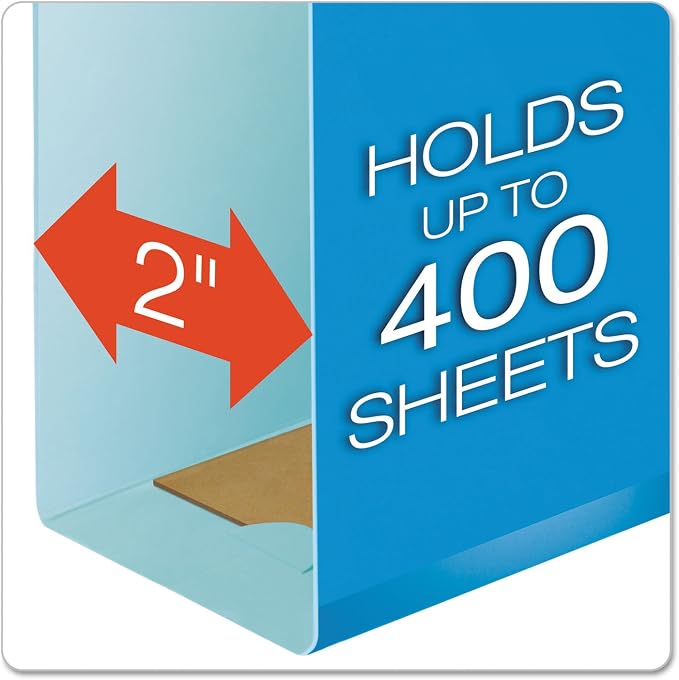 Pendaflex Extra Capacity Reinforced Hanging Folders, 2", Legal Size, Assorted Colors, 1/5 Cut, 25/BX (04153x2 ASST)