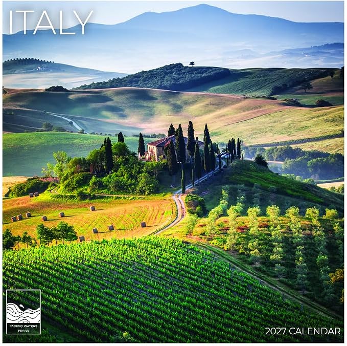Italy 2027 Wall Calendar, 12 x 24 Hanging Pacific Waters Press