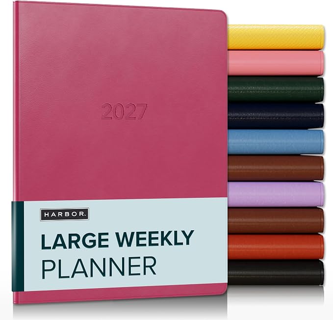 Harbor Large Weekly Monthly Planner 2026-2027 Cambridge Orchid Flower