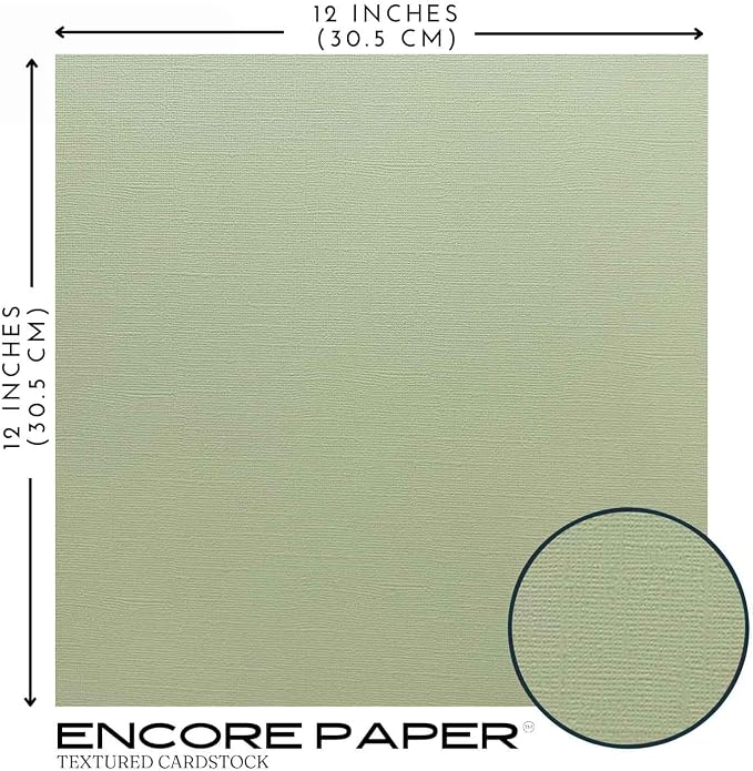 PISTACHIO—12x12 Textured Cardstock | 80lb Textured Green Scrapbook Paper | Premium Cardstock for Cricut Cutting | 25 Sheets