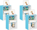 Furinno Luder Bookcase/Book/Storage, 2-Tier, Light Blue/White (Pack of 4)
