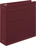 Carstens 3-Inch Heavy Duty 3-Ring Binder - Side Opening, Wine, Durable Plastic, Precision No-Gap Rings, Waterproof Cover, No Pockets, Holds 400 US Letter Sheets, BPA-Free, Made in USA (1743-3R)