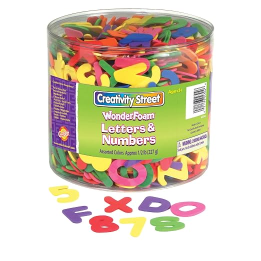 Chenille Kraft CK-4304 Wonder Foam Letters and Numbers, 6" Height, 6.9" Wide, 6.9" Length, 1/2 lb. (1500 count)
