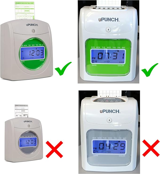 Compumatic Time Cards for uPunch HN1000 & HN3000 AutoAlign Clocks (Qty 300)