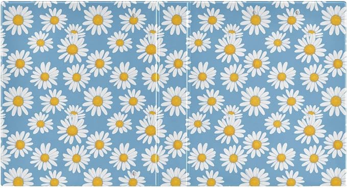 Flower Daisies Floral 1.5 Inch 3 Round Ring Binders with Pocket Clip, Holds 200 Sheets Documents for Office Classroom Student Organization Hard d Ring Binders with Printed
