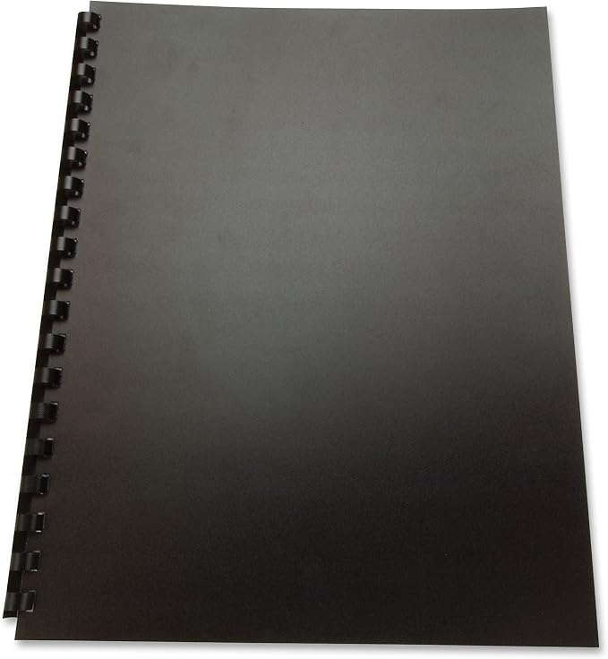 GBC Poly Binding Cover, 11"x8-1/2", 100% Recycled, Black, 25-Pack (25818)