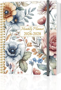 2026-2028 Monthly Planner - 36 Month PLanner Calendar from January 2026 to December 2028, 3 Year Planner 2026-2028 with Flexible Cover, Inner Pocket, Perfect for Home | School | Office, 8.5" x 11", Colorful Large Flower
