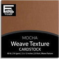 Mocha—12x12 Textured Cardstock | 80lb Textured Brown Scrapbook Paper | Premium Cardstock for Cricut Cutting | 25 Sheets