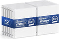 GNL 1/2 Inch Binders 3 Ring Economy 12 Packs White, Half Three Ring (Fits 100 Sheets of 8.5x11 Paper) Clear View PVC-Free & Non-Stick for School or Office Supplies