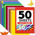 MAXECHO 8.5" x 11" Colored Cardstock 50 Assorted Sheets in 50 Colors, 180 GSM (65 lb) Bulk Construction Paper, Printer Friendly Card Stock for Printing & Making, DIY Crafts, Cricut, School Supplies