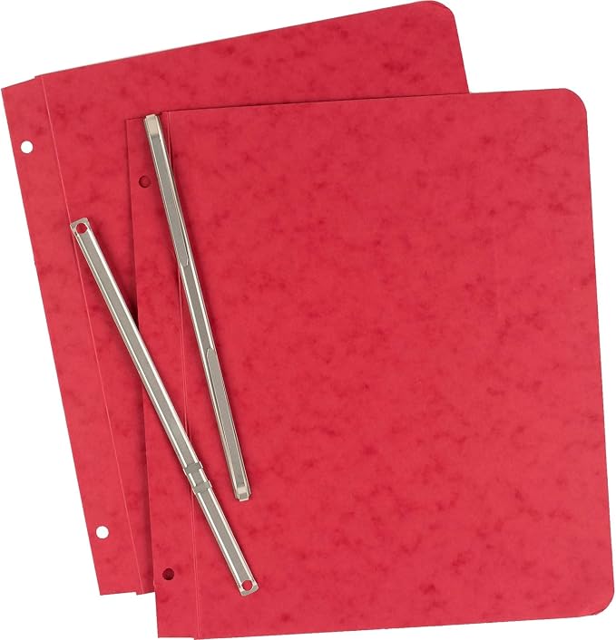 Office Depot Pressboard Side-Bound Report Binders with Fasteners, Executive Red, 60% Recycled, Pack of 10, A7025129