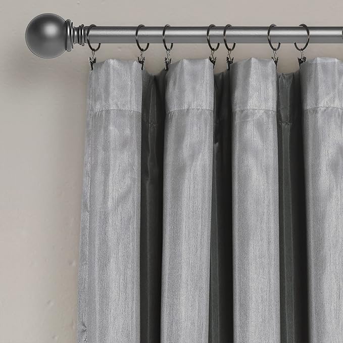 Lush Decor Night Sky 100% Blackout Lined Window Curtain Panel, Single, 42" W x 84" L, Purple & Gray - Sparkle Sequins & Color Block - Modern Glam Decor - Blackout Curtains For Bedroom & Living Room