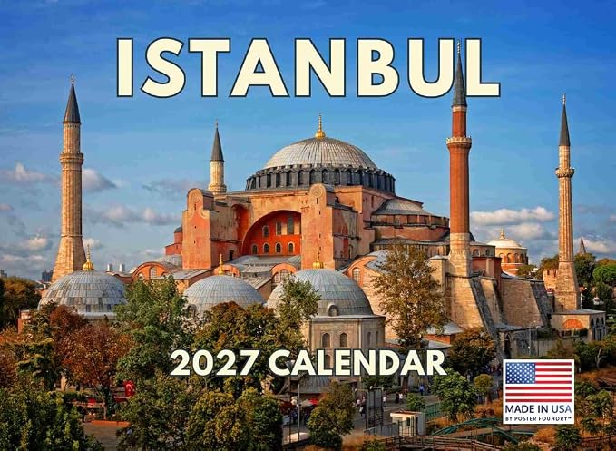 Istanbul Calendar 2027 Turkey Monthly Wall Calender 12 Month