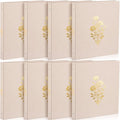 ReliThick 8 Pcs Aesthetic 3 Ring Binders, 1 Inch with Pockets,Beige | Paper Covers, 175 Sheet Capacity, 2 Inner Pockets, Organizer for 8.5" x 11" Letter Size, School, Office, Home,Floral Color