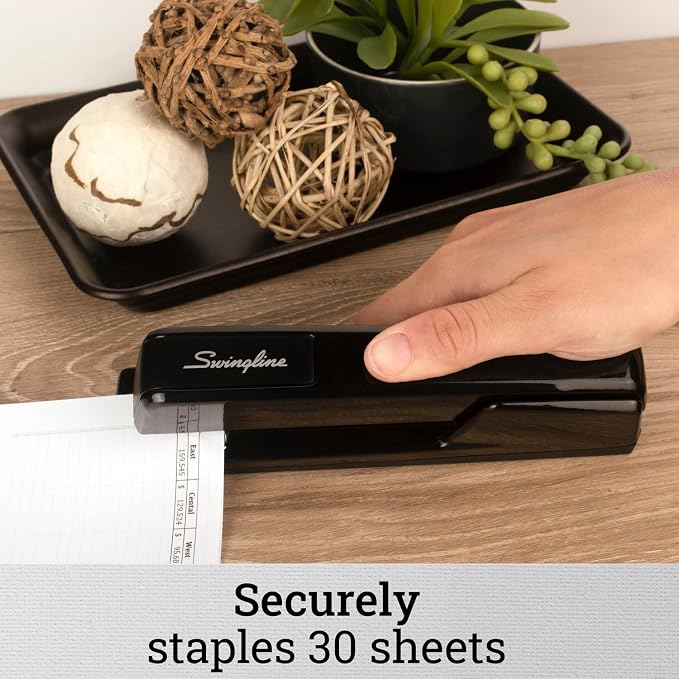 Swingline 747 Classic Stapler, 30 Sheet Capacity, Jam Free, Metal, Black (74701)"