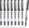 EYEYE 8 Pack Black Rollerball Pens 0.7mm, Medium Point Pen, Quick Dry | Back to School Essentials, Liquid Ink Pen Fine Point Smooth Writing Pens for Journaling, Note Taking, Office Supplies