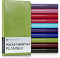 Gallery Leather Pocket Monthly Planner 2026-2027 Acadia Lime