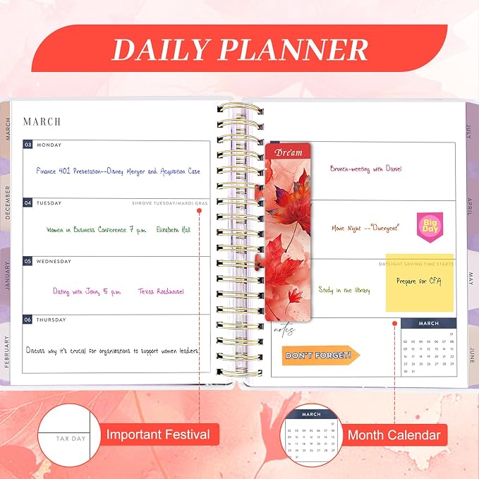 Arundhati Planner 2026-2027, 18 Months Large Daily Weekly Monthly Organizer
