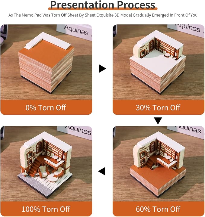 3D Time Piece Calendar, 2027 Desk Calendar With LED Light, 3d Tree Memo Pad Creative Desk Calendar, Christmas Gift for Colleague Friend, Desktop Decoration(Bookstore)